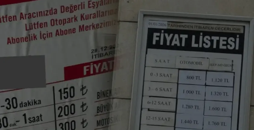 Gaziantep Çınarlı Otopark Ücreti 2026 Güncel Fiyatlar